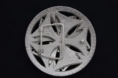 NEW Men Women Silver Metal Buckle Round Spinning USA Flag United States America