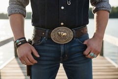 Men Gold Metal Buffalo Bull Belt Buckle Cowboy Western Fashion Oval Shape Casual