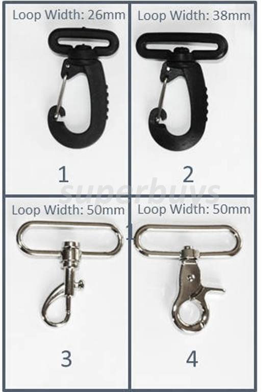 Heavy Duty Plastic/Metal Swivel Snap Hook – Clip Bag Belt Strap Cord Rope Buckle