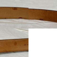 Louis Vuitton Pre-Owned Men&rsquo;S Leather Belt Gold Black