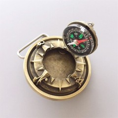 Antique Bronze Plated Compass Belt Buckle also Stock in the US