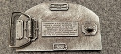 Trainland U.S.A Colfax, Iowa 1984 Pewter Belt Buckle. 4&Prime; x 2.5&Prime;