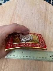 Western Buckle HorseShoe Silver Gold Red Horse Head Cowboy 2 » Hebillas Vaqueras