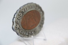 1970&rsquo;s Belt Buckle Oval Mixed Metal 200 Years Ago Liberty Bell