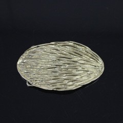Gold Belt Buckle With Organic Texture Elegant Oval Belt Buckle