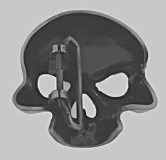 Skull Belt Buckles Men Pirate Skeleton Vintage Antiqued Gray Metal Tattoo Gothic