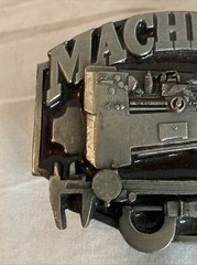 Vintage 1987 Siskiyou Buckle Co Machinist Belt Buckle R-50 Made In USA