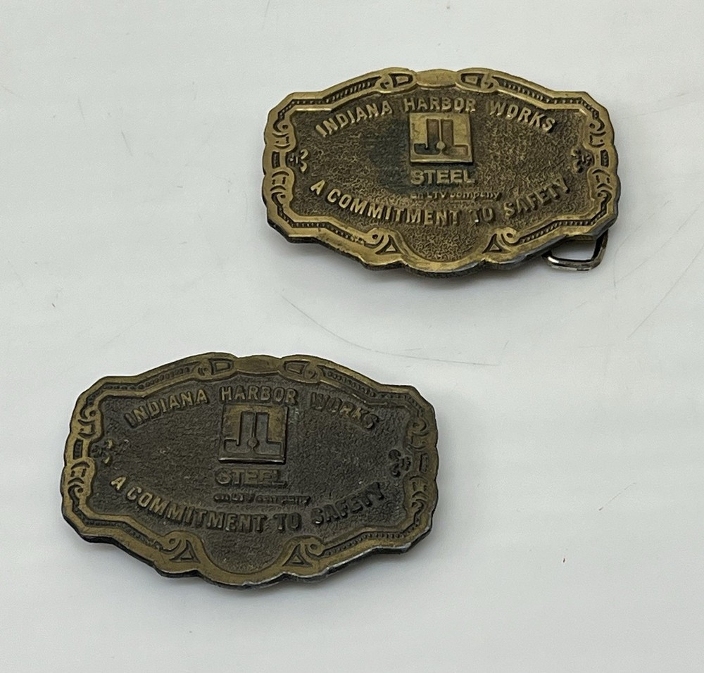 Lot 2 Indiana Harbor Works J&L Steel A Commitment to Safety Belt Buckle Hit Line