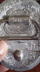 ISS Handcrafted U.S.A Belt Buckle Eagle Diamond Cuts