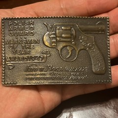 1947 POLISH ARMED GUARD MARKSMAN BELT BUCKLE TIFFANY STUDIO NY – Lewis Chicago