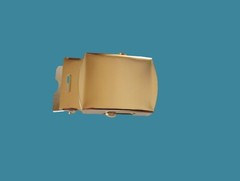 U.S MILITARY STYLE BRASS ROLLER BELT BUCKLE 1.25&Prime; WIDE FOR TROUSER WEB BELT