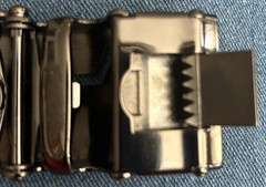 Mens Ratchet Belt Buckle ONLY Brushed Chrome Automatic Removable Classic Dress