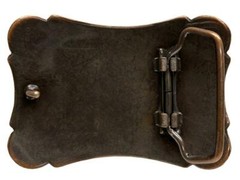 ANTIQUE COPPER FLORAL SCROLL ENGRAVED WESTERN BELT BUCKLE fits 1-1/2&Prime; Belt