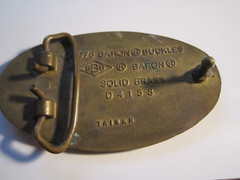 VINTAGE JAGUAR AUTOMOTIVE BELT BUCKLE SOLID BRASS MADE BY BARON BUCKLES – GW-13