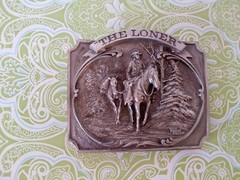 Belt Buckle Cowboy Artist Chuck Dehaan The Loner #335 of 750 Vintage 1986