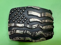United States American Flag Engraved Patriotic – #6386 Chrome Brand Belt Buckle