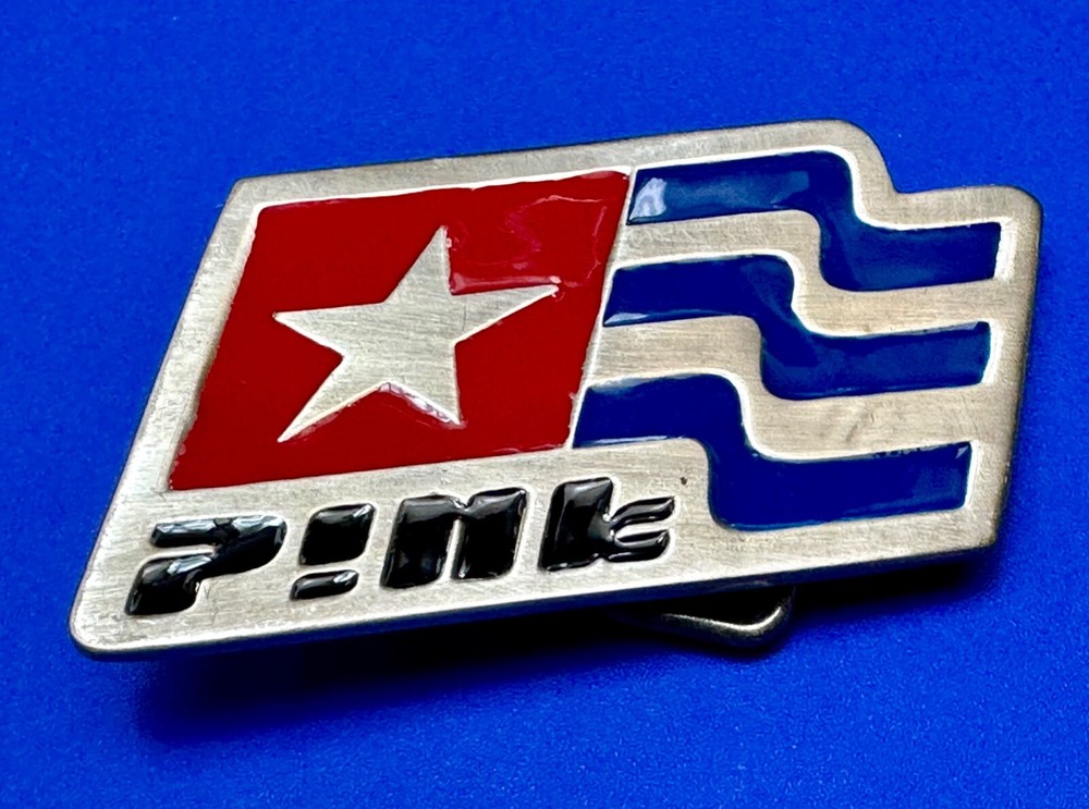 Flag Logo Emblem Star Cutout Belt Buckle