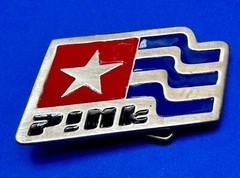 Flag Logo Emblem Star Cutout Belt Buckle