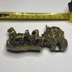 Men’s Belt Buckle – 1979 Baron Solid Brass Stagecoach ZZ