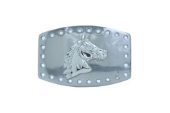 Cool Men Women Western Fashion Belt Buckle Silver Metal Rodeo Horse Classic Look