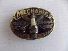 1982 mechanic Belt Buckle The Great American USA 853 Hi Power Super Tuned