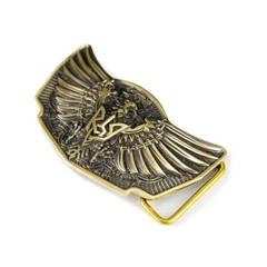Brass belt buckle Eagle with sword, heraldic eagle, sword winged heraldry falcon