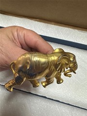Vintage Golden Elephant Belt Buckle