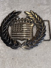 Vintage Cadillac Emblem Flag Large Belt Buckle by Famous Stars and Straps