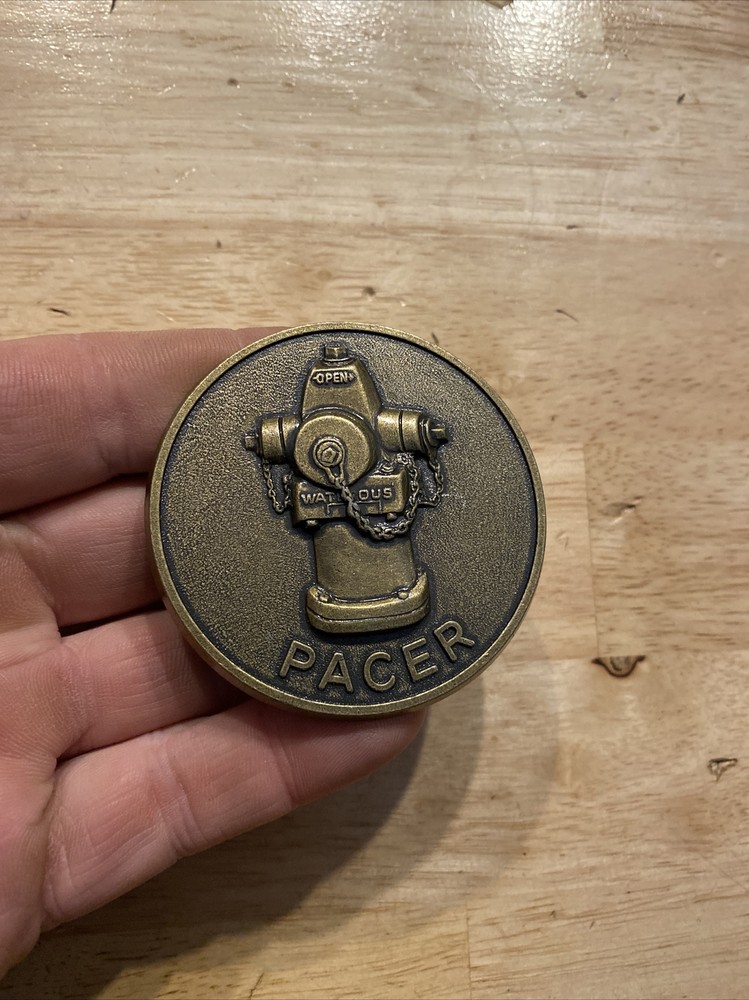 Pacer Vintage Belt Buckle Firefighter 🔥 Fire Hydrant METAL Collector Patina