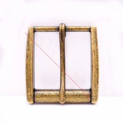 Retro Brass Plated Men Single Prong Pin Leather Belt Buckle Replacement Fit 40mm