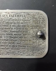 VTG United States Marines 2003 Belt Buckle « Always Faithful » Made in USA Metal