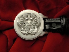 Belt buckle Sterling Silver  » BUTTERFLY MASK  » (Belt not included)