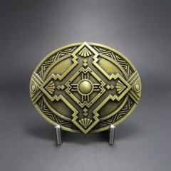 Cross Celtic Knot Oval Southwest Bronze Western Belt Buckle
