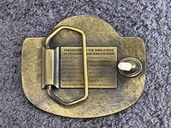 * Peabody Coal Company Eastern Division 1983 Safety Award Belt Buckle Vtg 80’s