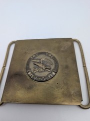 Vintage NRA National Rifle Association Military Style Brass Belt Buckle RFL8
