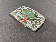 Cowboy Western Style Belt Buckle Framed Stone Southwest Mens Unisex Yeehaw READ