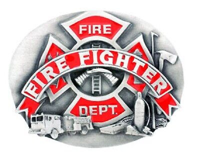 Fire Fighter – 3&Prime;x2 3/8&Prime; Fire Dept. Belt Buckle