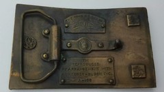 Vintage Budweiser King of Beers 12 Oz Bottle Label Brass Metal Belt Buckle A-168