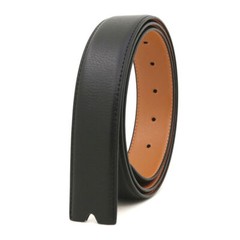 Genuine Leather Belt Men Automatic Replacement Belt Strap No Buckle Double-sided