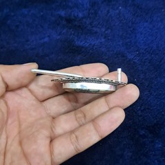 Natural Pyrite Belt Buckle Silver Plated Handmade Western Cowboy Statement Buckl