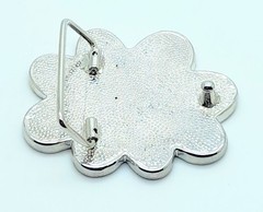 Handmade western style classic Belt Buckle Silver Metal pink rhinestone fashion