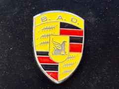 BAD B.A.D. Motor Company 1948 Belt Buckle Dragon Crest Shield Belt Buckle