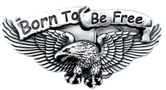 Eagle Born to be Free Belt Buckle