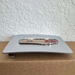 Vintage Texaco Truck Rodeo Silver Metal Belt Buckle