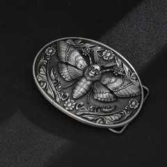 HLYMPONY Western Cowboy Vintage Rodeo Skull One Size Fits Most, 1# Grey Moth