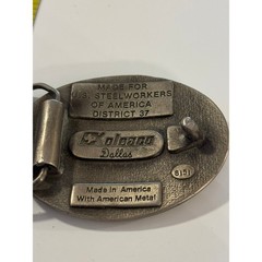 Vintage United Steelworkers of America Belt Buckle Kolbaco District 37 USA Metal