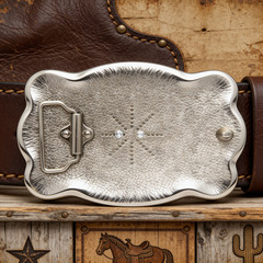 Western Cowboy Belt Buckle Longhorn Bull Silver Gold Tone Rodeo Fits 1-1/2&Prime; Belt