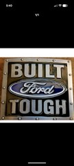 FORD TRUCKS « BUILT TOUGH » 3 1/4&Prime; Wide Logo Metal/Enamel BELT BUCKLE