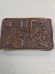 INTERNATIONAL HARVERSTER Spec Cast belt buckle USA TRACTOR farming BRASS western