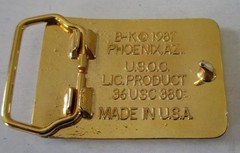 USA Olympics 1988 Metal Belt Buckle (2&Prime; X 1 3/8&Prime;) USOC Licensed Product; BK Ariz